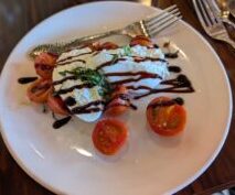 Burrata appetizer Caprese with Burrata